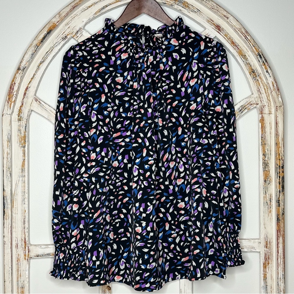 Jodifl Ruffle Neck Blouse- Size Medium
